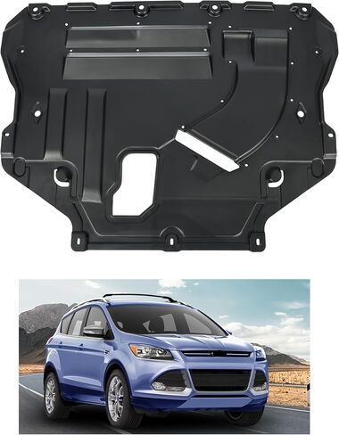 KUAFU Engine Splash Shield Compatible with 2013-2019 Ford Escape 2015-2019 Lincoln MKC Front Engine Case Guard Under Cover Black Replacement for EJ7Z6P013A FO1228125 in Saudi Arabia