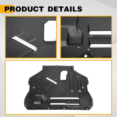 KUAFU Engine Splash Shield Compatible with 2013-2019 Ford Escape 2015-2019 Lincoln MKC Front Engine Case Guard Under Cover Black Replacement for EJ7Z6P013A FO1228125 in Saudi Arabia