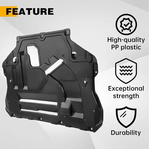 KUAFU Engine Splash Shield Compatible with 2013-2019 Ford Escape 2015-2019 Lincoln MKC Front Engine Case Guard Under Cover Black Replacement for EJ7Z6P013A FO1228125 in Saudi Arabia