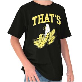 Funny Fruit Pun That's Bananas Crewneck T Shirts Boy Girl in Saudi Arabia