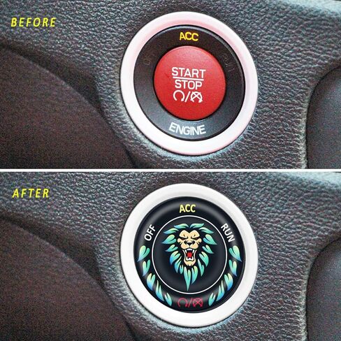 TOOLEPIC Push Start Button Cover for Dodge Challenger Charger Durango Accessories 2015-2024, Push to Start Ignition Kit Cover Emblem Badge- Baby Let's Go Stylish Design-Car Decor Stickers-Red in Kuwait