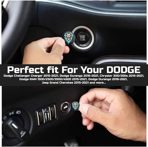 TOOLEPIC Push Start Button Cover for Dodge Challenger Charger Durango Accessories 2015-2024, Push to Start Ignition Kit Cover Emblem Badge- Baby Let's Go Stylish Design-Car Decor Stickers-Red in Kuwait