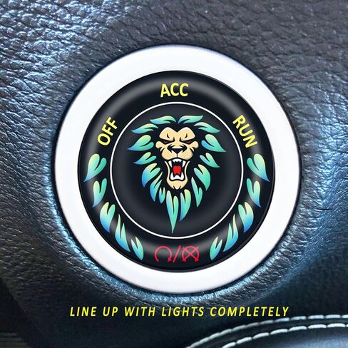 TOOLEPIC Push Start Button Cover for Dodge Challenger Charger Durango Accessories 2015-2024, Push to Start Ignition Kit Cover Emblem Badge- Baby Let's Go Stylish Design-Car Decor Stickers-Red in Kuwait