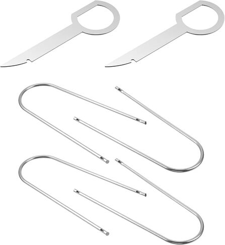 4 Pcs Car Radio Removal Pry Tool Kit, Universal Auto Stereo Release Tools Carbon Steel Radio Key and U-Shaped Removal Pry Tool Kit for Most Vehicles, Car Accessories in Saudi Arabia
