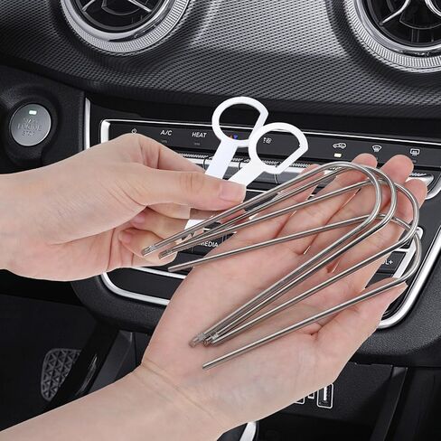 4 Pcs Car Radio Removal Pry Tool Kit, Universal Auto Stereo Release Tools Carbon Steel Radio Key and U-Shaped Removal Pry Tool Kit for Most Vehicles, Car Accessories in Saudi Arabia