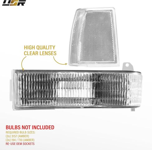 USR الفريد من نوع السباق USR 83-88 T6 TELL LIGHT LIGHT-مصابيح الوفير (يسار + يمين)-متوافقة مع عام 1983-1988 فورد رينجر بيك آب / 84-88 BRONCO II 2 سيارات الدفع الرباعي الصغيرة جميع الطرز in Saudi Arabia