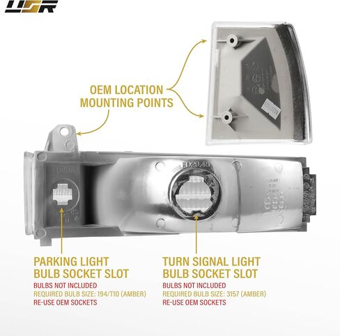 USR الفريد من نوع السباق USR 83-88 T6 TELL LIGHT LIGHT-مصابيح الوفير (يسار + يمين)-متوافقة مع عام 1983-1988 فورد رينجر بيك آب / 84-88 BRONCO II 2 سيارات الدفع الرباعي الصغيرة جميع الطرز in Saudi Arabia