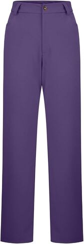 سراويل ملابس نسائية الأعمال التجارية غير الرسمية Pant Pant On Flare Office Slacks High Percty Stepressy Brouts مع جيوب in Kuwait