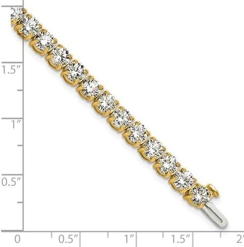 14k Yellow Gold 2 Carat - 22.5 Carat Diamond Tennis Bracelet Round Cut 4 Prong VS/SI+ /G+ Lab Grown Classic Diamond Luxury Collection Tennis Bracelet 7" Inches Fine Jewelry for Her in Kuwait