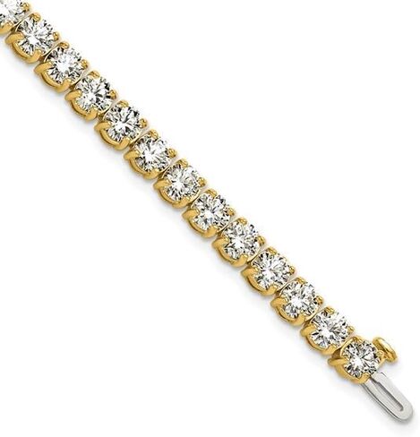 14k Yellow Gold 2 Carat - 22.5 Carat Diamond Tennis Bracelet Round Cut 4 Prong VS/SI+ /G+ Lab Grown Classic Diamond Luxury Collection Tennis Bracelet 7" Inches Fine Jewelry for Her in Kuwait