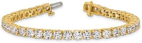 14k Yellow Gold 2 Carat - 22.5 Carat Diamond Tennis Bracelet Round Cut 4 Prong VS/SI+ /G+ Lab Grown Classic Diamond Luxury Collection Tennis Bracelet 7" Inches Fine Jewelry for Her in Kuwait
