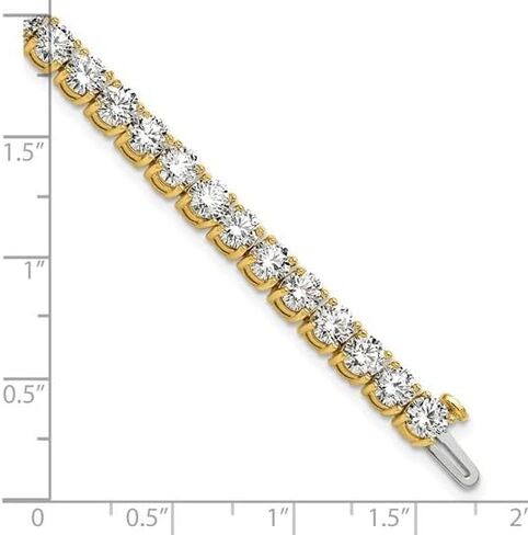 14k Yellow Gold 2 Carat - 22.5 Carat Diamond Tennis Bracelet Round Cut 4 Prong VS/SI+ /G+ Lab Grown Classic Diamond Luxury Collection Tennis Bracelet 7" Inches Fine Jewelry for Her in Kuwait