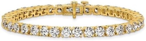 14k Yellow Gold 2 Carat - 22.5 Carat Diamond Tennis Bracelet Round Cut 4 Prong VS/SI+ /G+ Lab Grown Classic Diamond Luxury Collection Tennis Bracelet 7" Inches Fine Jewelry for Her in Kuwait