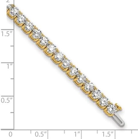 14k Yellow Gold 2 Carat - 22.5 Carat Diamond Tennis Bracelet Round Cut 4 Prong VS/SI+ /G+ Lab Grown Classic Diamond Luxury Collection Tennis Bracelet 7" Inches Fine Jewelry for Her in Kuwait