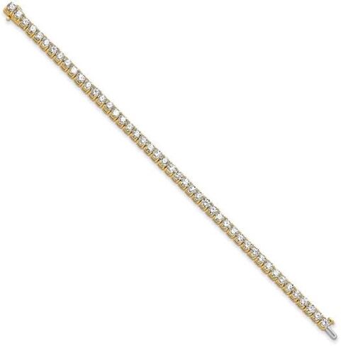 14k Yellow Gold 2 Carat - 22.5 Carat Diamond Tennis Bracelet Round Cut 4 Prong VS/SI+ /G+ Lab Grown Classic Diamond Luxury Collection Tennis Bracelet 7" Inches Fine Jewelry for Her in Kuwait