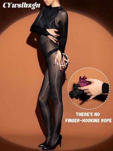 Women's Bodystocking Sexy Oil Shiny Glossy Body Stockings 6D Nylon Full Bodysuit Catsuit in Kuwait