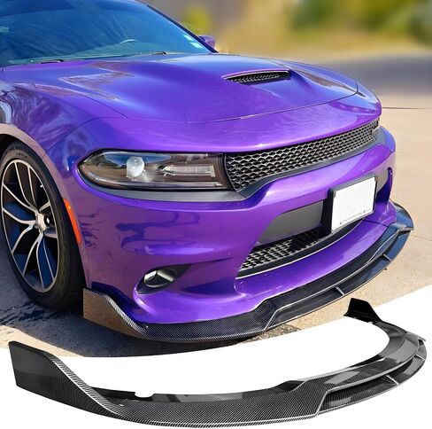 Front Bumper Lip Splitter Spoiler Fit for Dodge Charger SRT Hellcat/RT Scat Pack/Daytona/RT 392 2015-2023 Accessories Air Chin Body Kit (Gloss Black) in Saudi Arabia