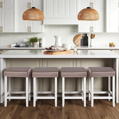 أغطية البراز مستطيلة - 4 عبوات من غطاء مقعد السرج القابل للتمدد المقاوم للماء ومقاعد البار وأغطية كراسي البار وأغطية وسائد كراسي جزيرة المطبخ in Kuwait