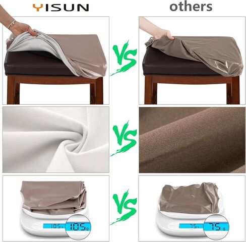 أغطية البراز مستطيلة - 4 عبوات من غطاء مقعد السرج القابل للتمدد المقاوم للماء ومقاعد البار وأغطية كراسي البار وأغطية وسائد كراسي جزيرة المطبخ in Kuwait