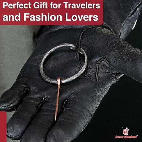 Armory Replicas™ Hand Forged Twisted Damascus Steel Penannular Brooch with Copper Pin - Unisex Renaissance in Saudi Arabia