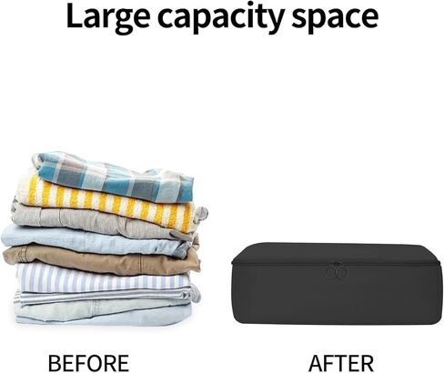 Travel Packing Cubes 6 Set ، منظمي الأمتعة الخفيفة الوزن ، إكسسوارات أساسية لأحذية الملابس ، مستلزمات مستحضرات التجميل (Black) in Kuwait