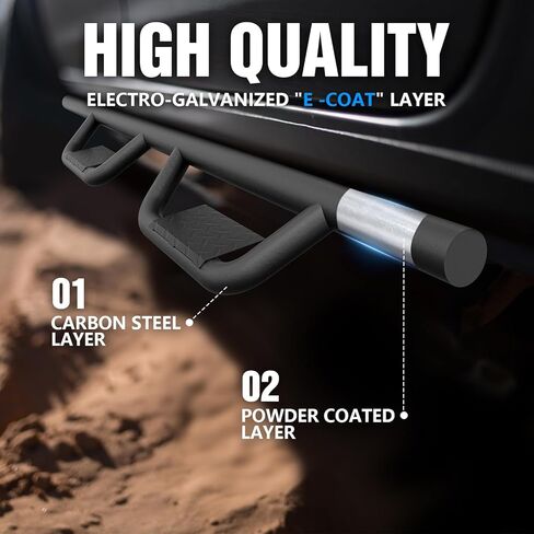 Running Boards Compatible with 2018-2025 Jeep Wrangler JL JLU Unlimited 4 Doors, Drop Stairs Design Side Steps Heavy-Duty Steel Nerf Bars Bolt-on Step Plates Rock Sliders Rail, Black in Saudi Arabia