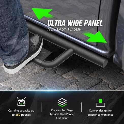 Running Boards Compatible with 2018-2025 Jeep Wrangler JL JLU Unlimited 4 Doors, Drop Stairs Design Side Steps Heavy-Duty Steel Nerf Bars Bolt-on Step Plates Rock Sliders Rail, Black in Saudi Arabia