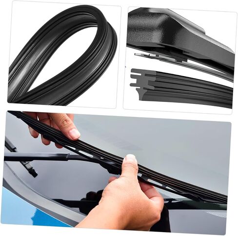 AmoSfun 4pcs ممسحة الإطار معدوم مضياف الزجاج الأمامي الممتاز إدراج المطاط in Saudi Arabia