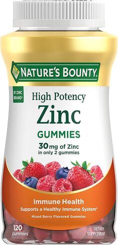 Nature's Bounty Zinc Gummies by Nature's Bounty 30mg 70 Mixed Berry Flavored Gummies, 70 Count in Saudi Arabia