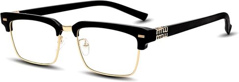 Cat Eye Blue Light Blocking Glasses for Women Men - Designer Square Frames Gold Computer Glasses Anti Glare & UV in Saudi Arabia