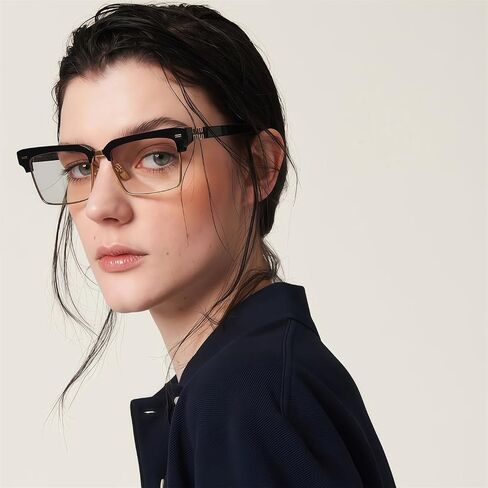 Cat Eye Blue Light Blocking Glasses for Women Men - Designer Square Frames Gold Computer Glasses Anti Glare & UV in Saudi Arabia
