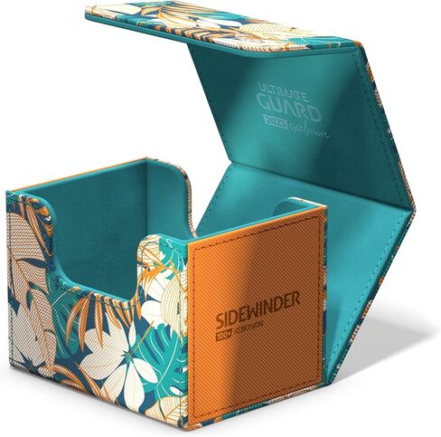 Ultimate Guard Limited Run Sidewinder 100+ Floral Places II، صندوق سطح السفينة لـ 100 بطاقة TCG مزدوجة الأكمام، وردي ميامي، إغلاق مغناطيسي وبطانة داخلية من الألياف الدقيقة... in Kuwait