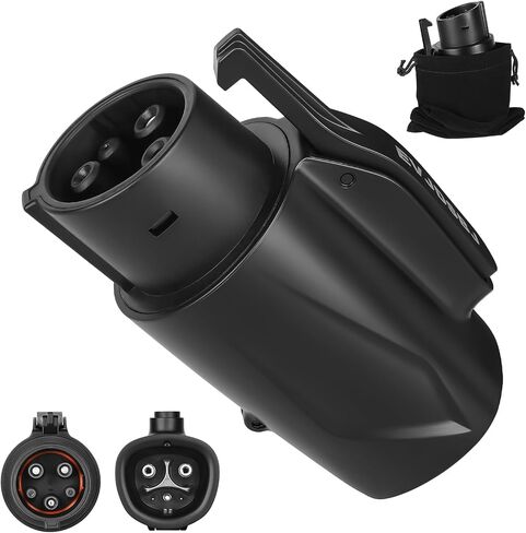 محول Tesla to J1772 لـ J1772 EVS ، MAX 80A ، 250V ، NACS إلى محول J1772 متوافق مع شاحن توصيل/موصل/الوجهة عالي الطاقة Tesla ، التصميم الفائق ، الأسود in Saudi Arabia