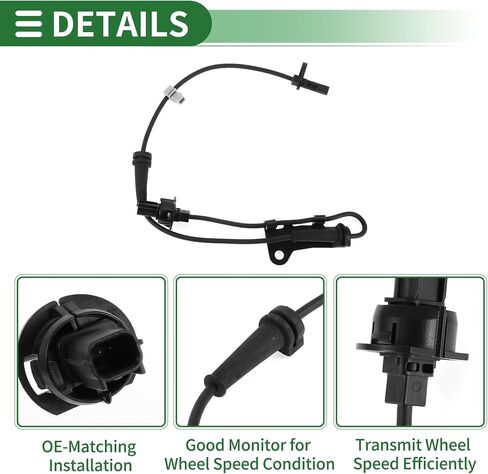 Motoforti ABS SPEED SPEED SESSOR ABS ABS SESSOR SESSOR anti-lock-sensor for Honda CR-Z 2016 No.57455STA01 Front Left in Saudi Arabia