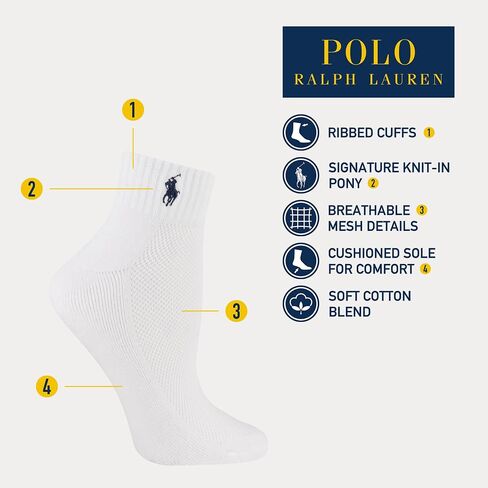 POLO RALPH LAUREN Womens 3PK Monogram Low-Cut Socks in Saudi Arabia