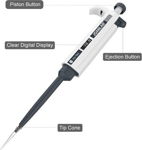 JOANLAB Lab Electric Pipette Controller with Standing Stand Digital Automatic Pipettor Motorized Pipette Filler for Biology Chemical in Kuwait