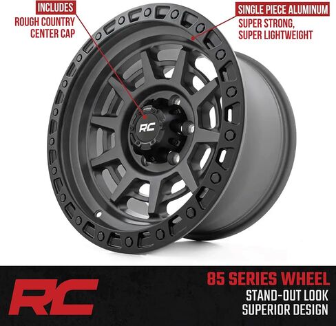 Country Country 85 سلسلة من قطعة واحدة 17x9 6x5.5 Gunmetal /Black Wheel-85170912a Wheel مع رسم (17 × 9. بوصة /6 × 5 بوصات ، -12 مم) in Kuwait