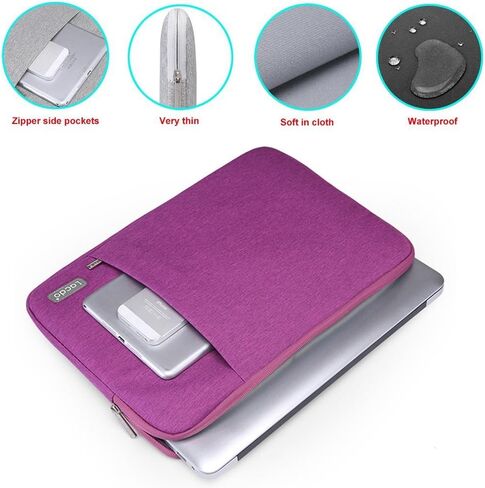 حافظة كمبيوتر محمول Lacdo لجهاز MacBook Pro A2442 M1 الجديد مقاس 14 بوصة / جهاز MacBook Air Pro 13 بوصة القديم 2010-2017/13.5 بوصة Surface Book 3 2 / Asus Zenbook, Jumper HP Dell Acer Lenovo Chromebook حقيبة كمبيوتر، رمادي in Saudi Arabia