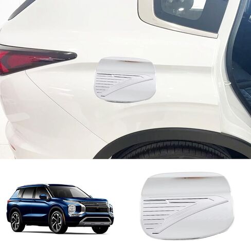 Gas Tank Door Protector,Fuel Tank Cap Cover Trim Fit for Mitsubishi New Outlander 2022 2023 2024 2025 Exterior Accessories（ABS，Carbon Fiber） in Saudi Arabia