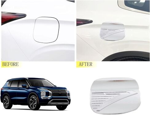 Gas Tank Door Protector,Fuel Tank Cap Cover Trim Fit for Mitsubishi New Outlander 2022 2023 2024 2025 Exterior Accessories（ABS，Carbon Fiber） in Saudi Arabia