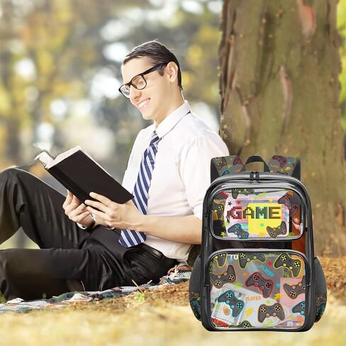 Clear Backpack for Boys and Girls,Kids Clear Backpacks for School,Heavy Duty Transparent Bookbag Stadium Approved in Kuwait