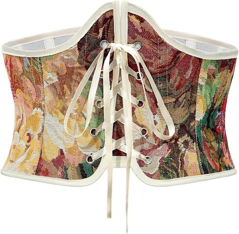 American Trends Corset Belt for Women Renaissance Corset Lace Up Zipper Floral Medieval Ren Faire Accessories in Kuwait