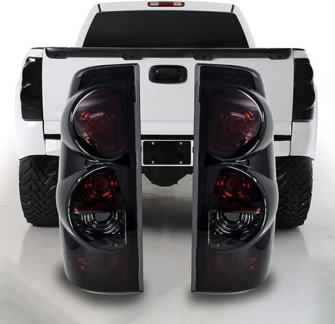 CPW Tail Lights Compatible with [1999 2000 2001 2002 2003 2004 2005 2006 Chevrolet Silverado] [2007 Classic Body] [1999-2003 GMC Sierra] Tail lights (Black Smoke) in Saudi Arabia