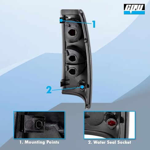 CPW Tail Lights Compatible with [1999 2000 2001 2002 2003 2004 2005 2006 Chevrolet Silverado] [2007 Classic Body] [1999-2003 GMC Sierra] Tail lights (Black Smoke) in Saudi Arabia