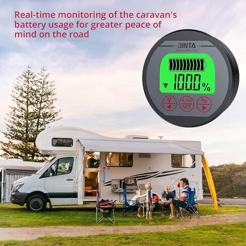 مقياس الفولتميتر من BINTA، مقياس الجهد الحالي، شاشة البطارية 8-120 فولت 0-500 أمبير، إضاءة خلفية مقاومة للماء للسيارات، محرك السيارة، القافلة RV، عربة الجولف، القارب إلخ in Kuwait