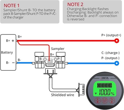 مقياس الفولتميتر من BINTA، مقياس الجهد الحالي، شاشة البطارية 8-120 فولت 0-500 أمبير، إضاءة خلفية مقاومة للماء للسيارات، محرك السيارة، القافلة RV، عربة الجولف، القارب إلخ in Kuwait