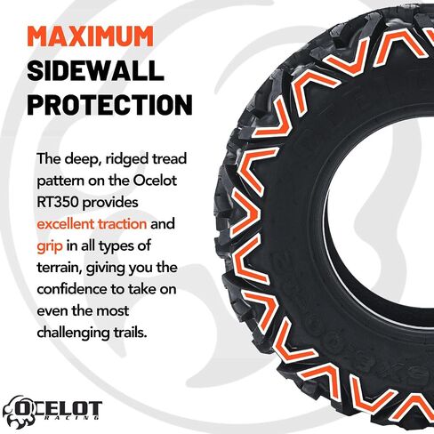Ocelot RT350 Atlas All-Terrain ATV/UTV Tire, 6 Ply – All-Terrain Off-Road Tire, Size 29x11-14, Fits 29x11x14 for Maximum Traction & Durability in Saudi Arabia