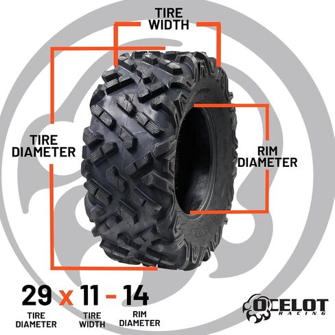 Ocelot RT350 Atlas All-Terrain ATV/UTV Tire, 6 Ply – All-Terrain Off-Road Tire, Size 29x11-14, Fits 29x11x14 for Maximum Traction & Durability in Saudi Arabia