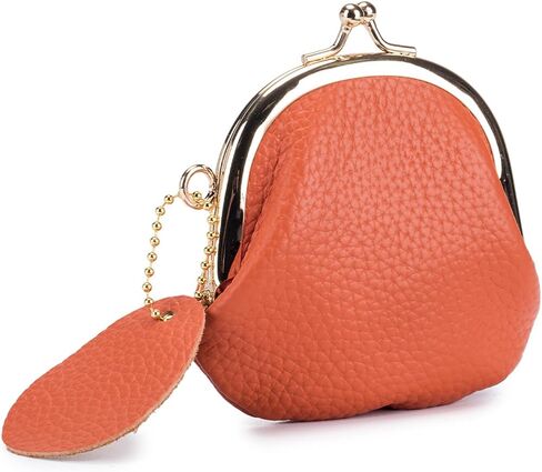 Women’s Small Coin Purse, Vintage PU Leather Change Purse, Coin Bag with Kiss Lock, Mini Coin Purse for Women (Wine Red) in Saudi Arabia