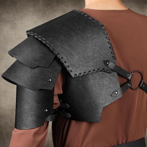 Medieval Armor Faux Leather Pauldron Shoulder Armor, Perfect Viking Accessories for LARP, Cosplay, and Halloween in Kuwait
